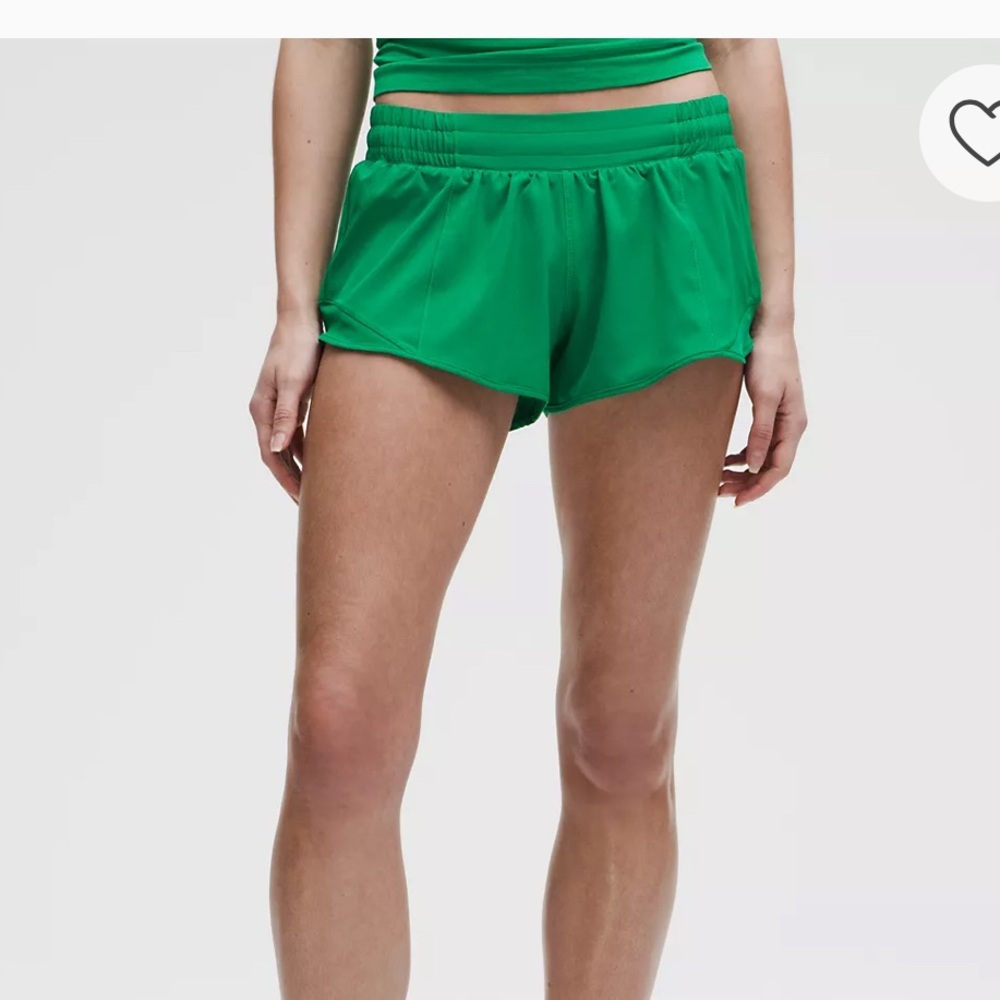 lululemon athletica Bright Green Running Shorts